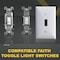 Faith Standard Size 4.53in X 2.76in Polycarbonate Thermo Plastic Light Switch Plates, 1-Gang, White, 10PK TWP1-WH-10 - alternate 8